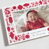 "Lanterns and Dragons" - Lunar New Year Cards in Cherry by Penny Eversole - Detail