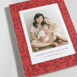 "Chinese textile" - Lunar New Year Cards in Cherry by Yaling Hou Suzuki - Detail