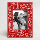 "Lunar Doodles" - Lunar New Year Cards in Jade by Abbigail Lim - Front