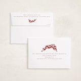 "Papercut Snakes" - Lunar New Year Cards in Crimson by Katharine Watson - FREE Recipient Addressing
