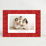"Chinese textile" - Lunar New Year Cards in Cherry by Yaling Hou Suzuki - Front