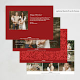 "Chinese textile" - Lunar New Year Cards in Cherry by Yaling Hou Suzuki - Back of Card Options