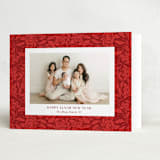 "Chinese textile" - Lunar New Year Cards in Cherry by Yaling Hou Suzuki - Folded Card