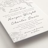 "my dearest" - Letterpress Wedding Invitations in Soft Black | Blind Deboss by Qing Ji - Detail