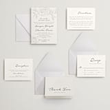 "my dearest" - Letterpress Wedding Invitations in Soft Black | Blind Deboss by Qing Ji - Invitation Suite