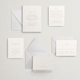 "Very Plain" - Letterpress Wedding Invitations in Gravel by Phrosné Barwood - Invitation Suite