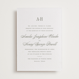 "Hepburn" - Letterpress Wedding Invitations in Moss by Megan Davis - Front