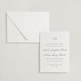 "Hepburn" - Letterpress Wedding Invitations in Moss by Megan Davis - Invitation with Envelope