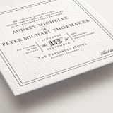 "First impression" - Letterpress Wedding Invitations in Soft Black by Kimberly FitzSimons - Detail