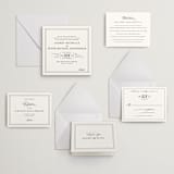 "First impression" - Letterpress Wedding Invitations in Soft Black by Kimberly FitzSimons - Invitation Suite