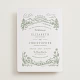 "On The Horizon" - Letterpress Wedding Invitations in Mint by Paper Sun Studio - Front