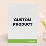 "Portrait Custom" - Letterpress Wedding Invitations in Pear | Soft Black | Blind Deboss by Minted Custom - Front