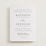 "classic composition" - Letterpress Wedding Invitations in Soft Black by Olivia Raufman - Front