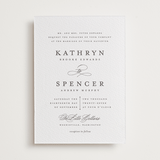 "classic composition" - Letterpress Wedding Invitations in Soft Black by Olivia Raufman - Front