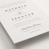 "classic composition" - Letterpress Wedding Invitations in Soft Black by Olivia Raufman - Detail