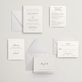 "classic composition" - Letterpress Wedding Invitations in Soft Black by Olivia Raufman - Invitation Suite