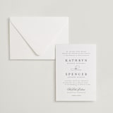 "classic composition" - Letterpress Wedding Invitations in Soft Black by Olivia Raufman - Invitation with Envelope