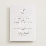 "creme au beurre" - Letterpress Wedding Invitations in Moss by chocomocacino - Front