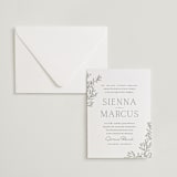 "Beauty of Nature" - Letterpress Wedding Invitations in Moss by Oscar and Emma - Karly Depew - Invitation with Envelope