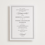 "Eloquence" - Letterpress Wedding Invitations in Soft Black by Kimberly FitzSimons - Front