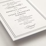 "Eloquence" - Letterpress Wedding Invitations in Soft Black by Kimberly FitzSimons - Detail
