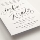 "Nothing Compares To You" - Letterpress Wedding Invitations in Soft Black | Gravel by Design Lotus - Detail