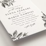 "Etchings of Roses" - Letterpress Wedding Invitations in Soft Black by Chris Griffith - Detail