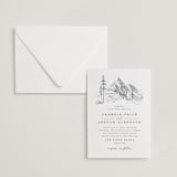 "fresh air" - Letterpress Wedding Invitations in Stone by Anastasia Makarova - Invitation with Envelope