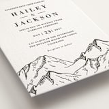 "Etched Mountain" - Letterpress Wedding Invitations in Soft Black by Winston Latchman - Detail