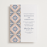 "Tiles" - Letterpress Wedding Invitations in Matte Gold | Aegean | Nude by Juliana Zimmermann - Front