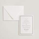 "Bevel" - Letterpress Wedding Invitations in Moss by Megan Davis - Invitation with Envelope