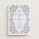 "Chantilly" - Letterpress Wedding Invitations in Aegean by Tamara Hilje - Front