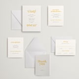 "Us" - Letterpress Wedding Invitations in Lemon | Pewter by fatfatin - Invitation Suite