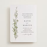 "Gathered" - Letterpress Wedding Invitations in Pistachio | Soft Black by Susan Moyal - Front
