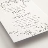 "Jasmine" - Letterpress Wedding Invitations in Ash by Vera Lim - Detail
