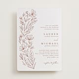 "Pressed Botanicals" - Letterpress Wedding Invitations in Burnt Rose by Heather Cairl - Front