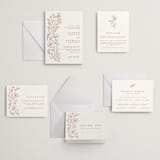 "Pressed Botanicals" - Letterpress Wedding Invitations in Burnt Rose by Heather Cairl - Invitation Suite