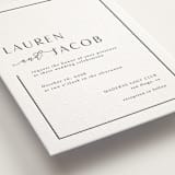 "Asymmetry" - Letterpress Wedding Invitations in Pewter by Nicole Walsh - Detail