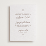 "Lombardy" - Letterpress Wedding Invitations in Burnt Sienna by Megan Davis - Front