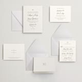 "Lombardy" - Letterpress Wedding Invitations in Burnt Sienna by Megan Davis - Invitation Suite