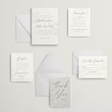 "Vine" - Letterpress Wedding Invitations in Warm Gray by Wildfield Paper Co - Invitation Suite