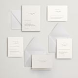 "Essence" - Letterpress Wedding Invitations in Ash by Jennifer Postorino - Invitation Suite