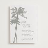 "Warm Winds" - Letterpress Wedding Invitations in Ash by Janean Hinger - Front