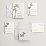 "Warm Winds" - Letterpress Wedding Invitations in Ash by Janean Hinger - Invitation Suite