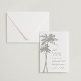 "Warm Winds" - Letterpress Wedding Invitations in Ash by Janean Hinger - Invitation with Envelope
