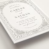 "Splendor" - Letterpress Wedding Invitations in Ash by Devika Keskar - Detail