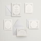 "Splendor" - Letterpress Wedding Invitations in Ash by Devika Keskar - Invitation Suite