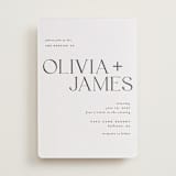 "Bold Names" - Letterpress Wedding Invitations in Soft Black by Vera Lim - Front