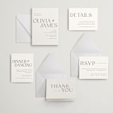 "Bold Names" - Letterpress Wedding Invitations in Soft Black by Vera Lim - Invitation Suite
