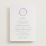 "Wax Seal Monogram" - Letterpress Wedding Invitations in Ash by Carolyn MacLaren - Front